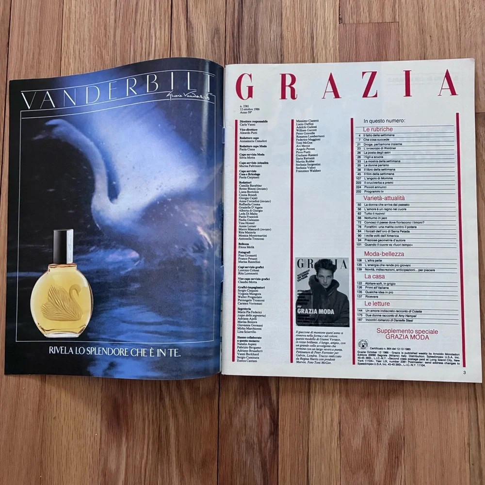 GRAZIA MAGAZINE please note